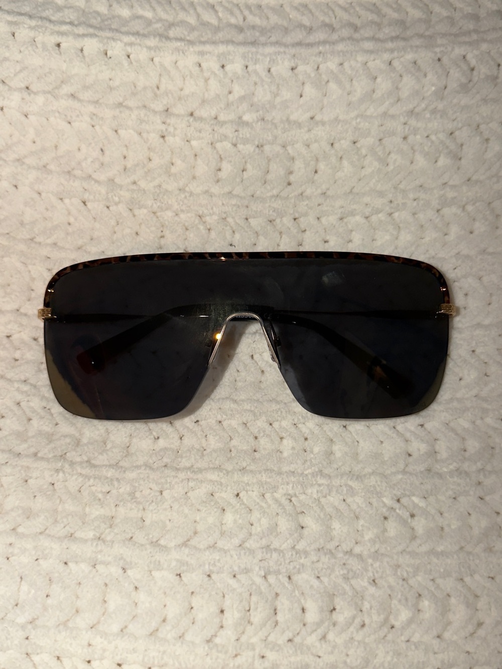 Missoni Tortoiseshell Rim Black Shield Sunglasses - Women Accessories